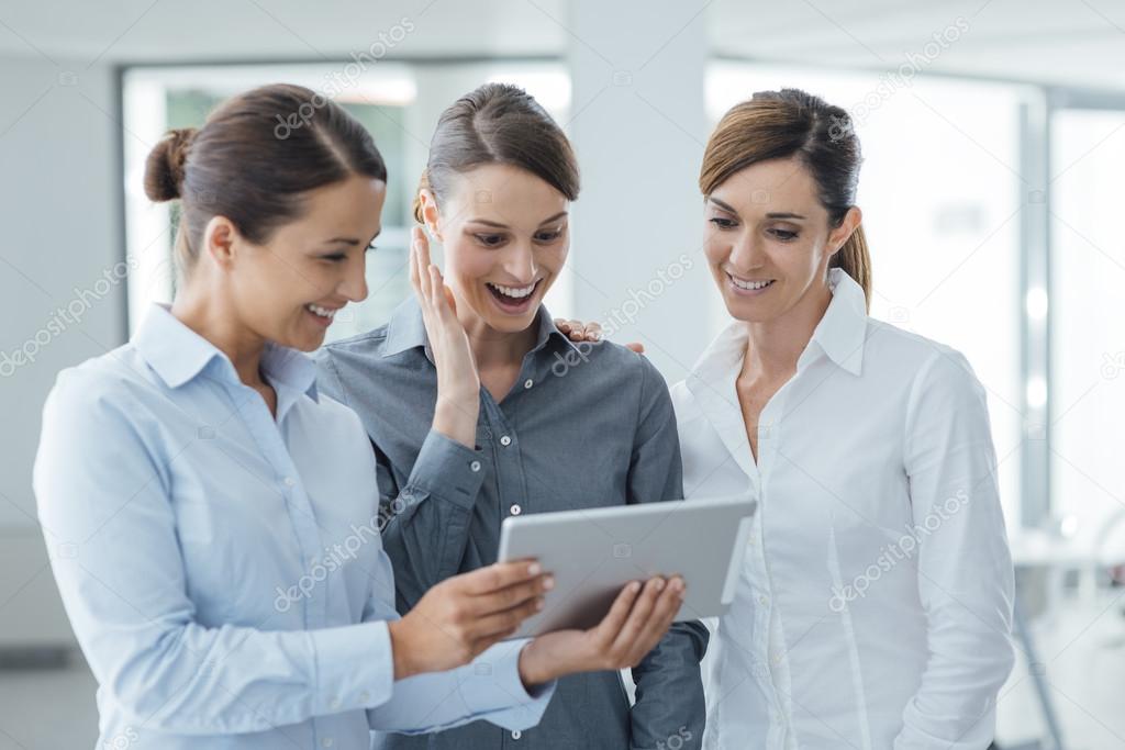business team using a digital tablet