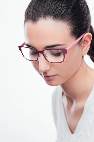 Model wearing fashion glasses — Stock Photo, Image