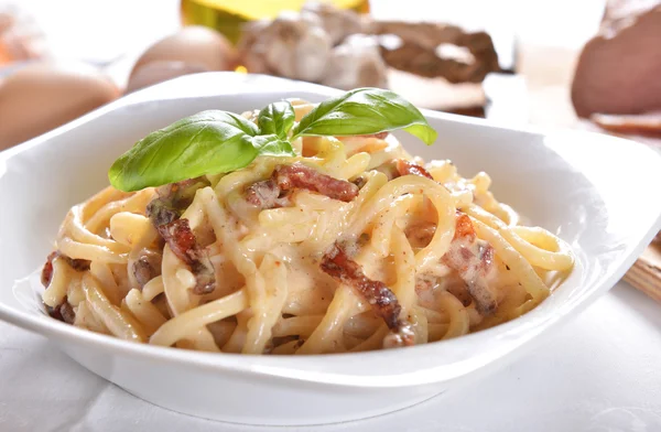 Leckere Spaghetti Carbonara — Stockfoto