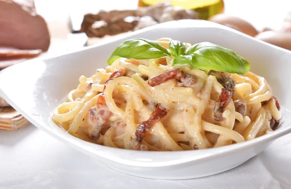 Smaczny Spaghetti carbonara — Zdjęcie stockowe