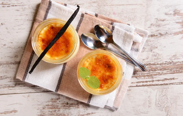 Creme brulee desserts — Stock Photo, Image