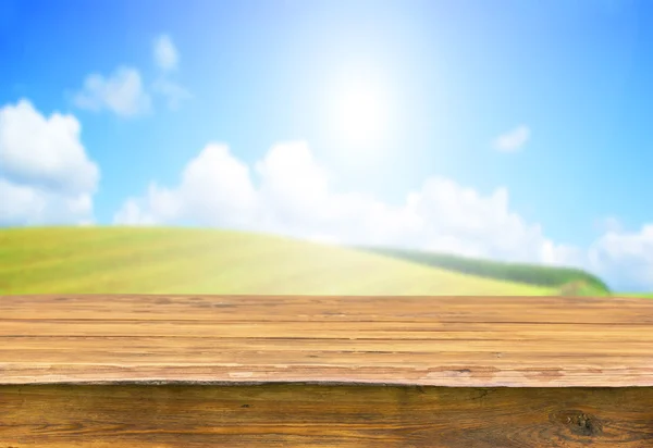 Empty wooden table — Stock Photo, Image