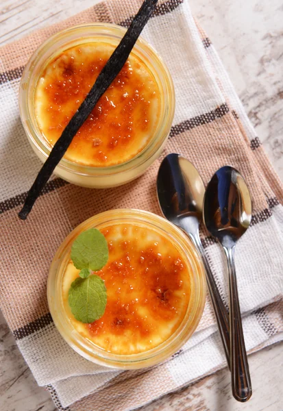 Creme brulee desserts — Stock Photo, Image