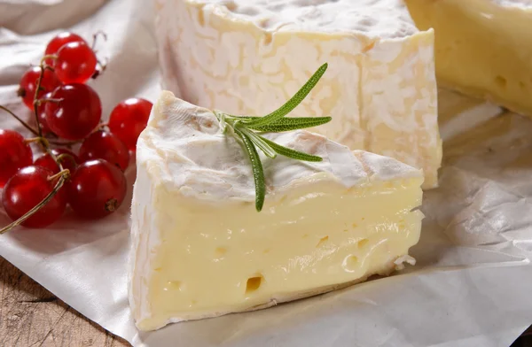 Fehér camembert sajt — Stock Fotó