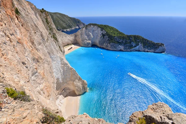 Spiaggia di Navagio in Grecia — Foto Stock