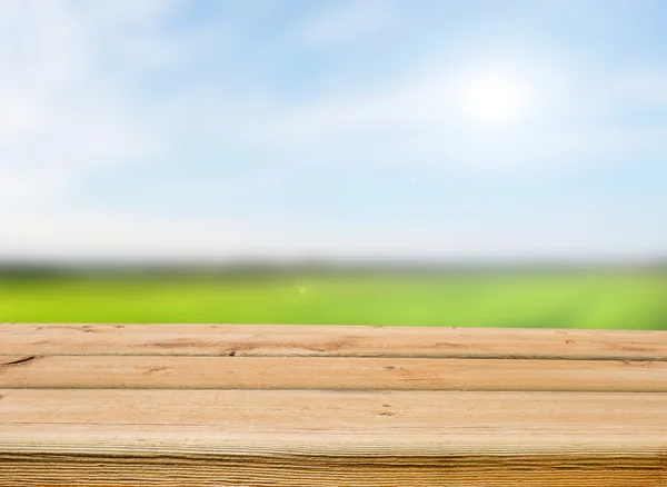 Mesa de madera vacía — Foto de Stock