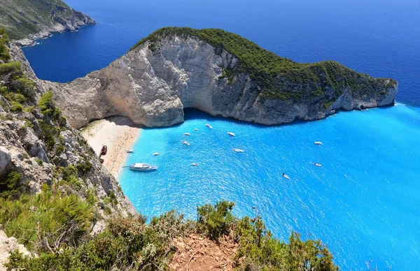 Navagio strand in Griekenland — Stockfoto