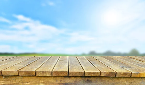 Mesa de madera vacía — Foto de Stock