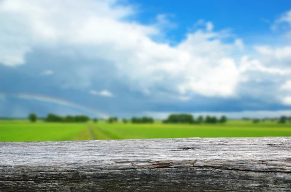 Prázdný dřevěný stůl — Stock fotografie