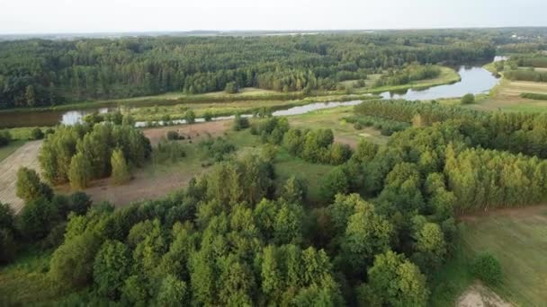 天然河流的无人机拍摄 — 图库视频影像