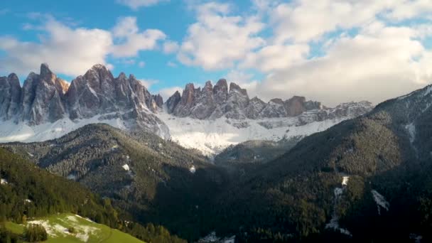 Krajina Italských Dolomitů Santa Magdalena — Stock video