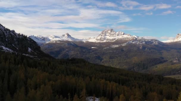 Paisagem Aérea Montanhas Durante Outono — Vídeo de Stock