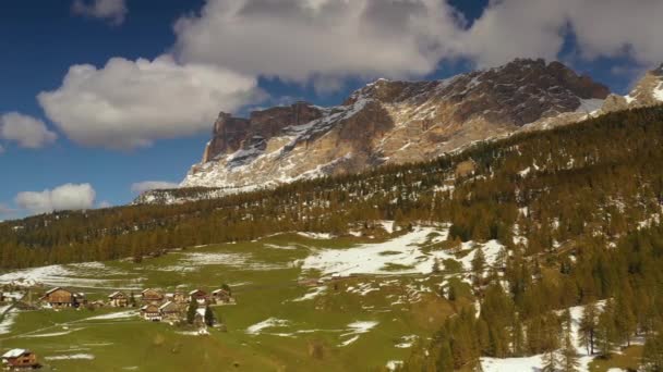 Landscape View Drone Dolomite Mountains — Stock video