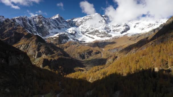 Paisagem Aérea Montanhas Durante Outono — Vídeo de Stock