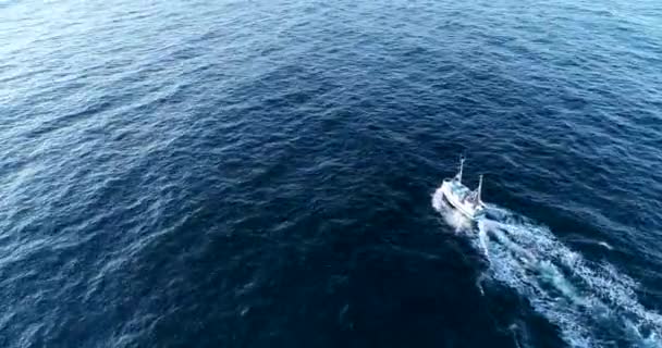 Bateau Sur Les Vagues Mer — Video