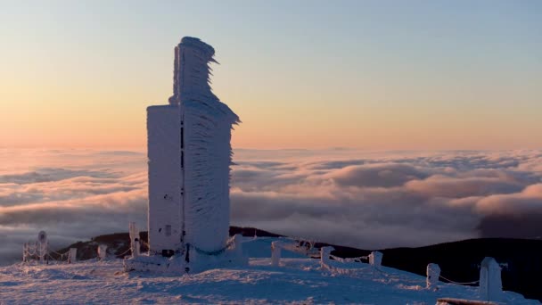 Vinter Bergen Karkonosze Polen — Stockvideo