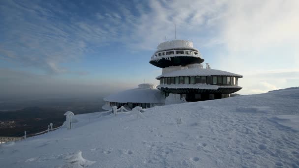 Vinter Bergen Karkonosze Polen — Stockvideo