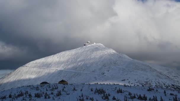 Vinter Bergen Karkonosze Polen — Stockvideo