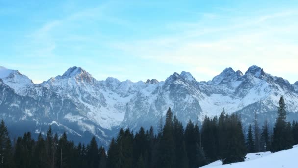 Widok Powietrza Góry Zimą — Wideo stockowe