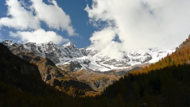 秋天在山上拍的无人驾驶飞机 — 图库视频影像