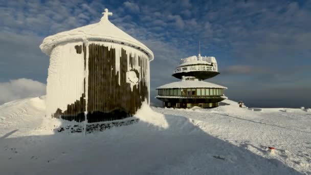 Vinter Bergen Karkonosze Polen — Stockvideo