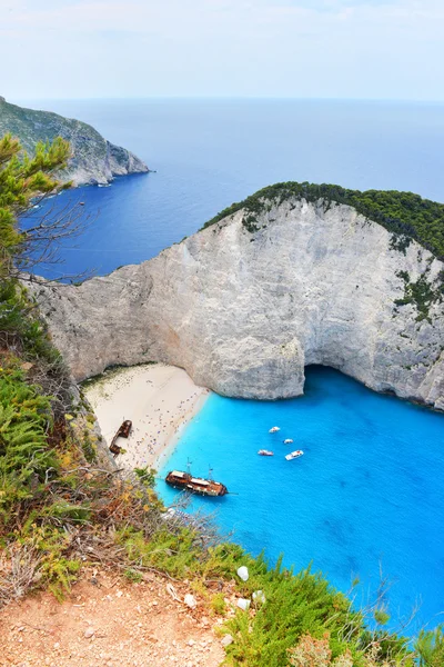 Navagio beach in Greece — Stock Photo, Image
