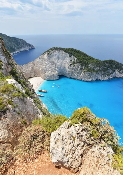 Navagio beach in Greece — Stock Photo, Image