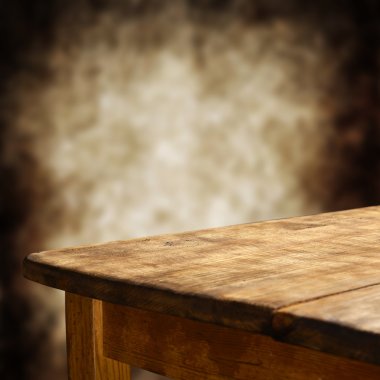 Empty wooden table clipart