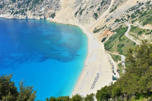 Myrtos на острові Кефалінія — стокове фото