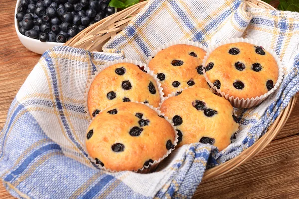 Magdalenas caseras con arándanos —  Fotos de Stock