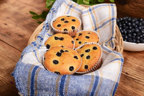 Magdalenas caseras con arándanos —  Fotos de Stock