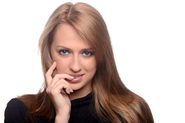 Beautiful caucasian brunette girl — Stock Photo, Image