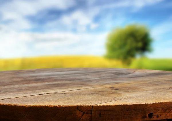 Empty table on the nature — Stock Photo, Image