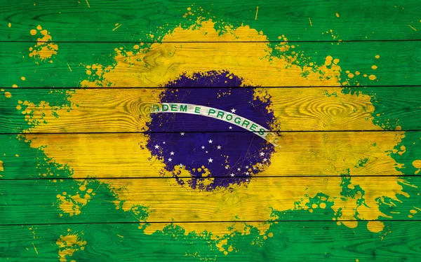 Brasilien flagga bakgrund — Stockfoto