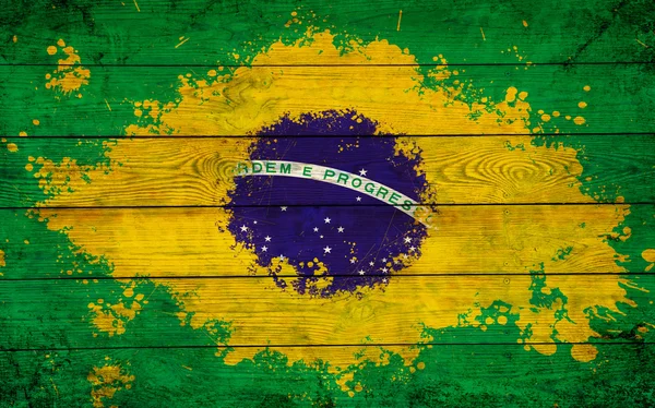Brazílie vlajka pozadí — Stock fotografie