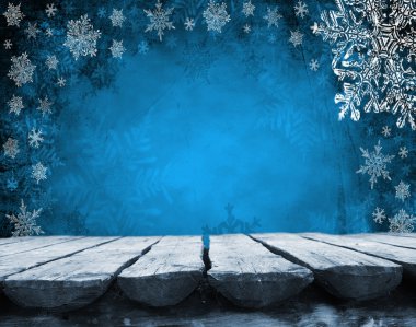 Boş tablo arka plan mavi Noel
