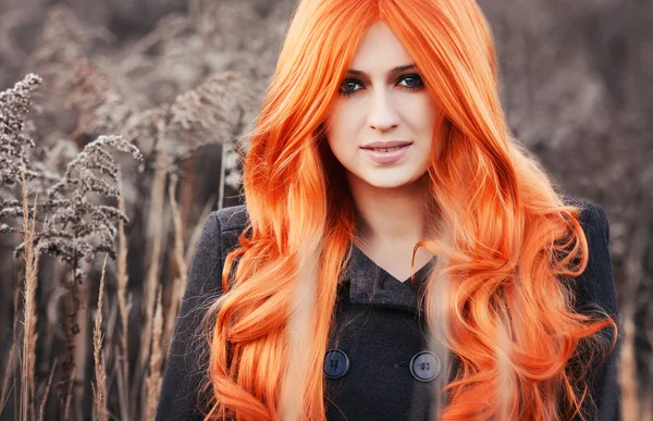 Red haired caucasian girl — Stock Photo, Image