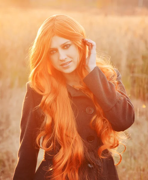 Red haired caucasian girl — Stock Photo, Image