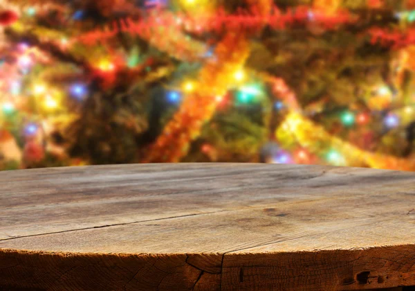 Empty Christmas  table  background — Stock Photo, Image