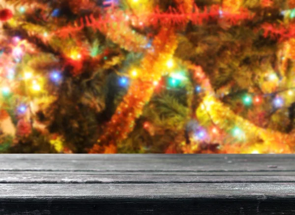 Empty Christmas  table  background — Stock Photo, Image