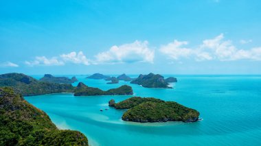 Mu Koh Angthong 'un manzara resmi, Samui Adası, Surat Thani, Tayland
