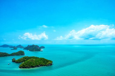 Mu Koh Angthong 'un manzara resmi, Samui Adası, Surat Thani, Tayland