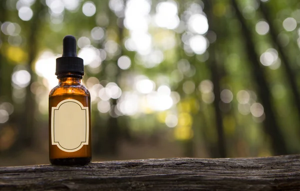 Natural Beard Oil Brown Bottle Mockup Copy Space Bottle Beard — Stock Photo, Image