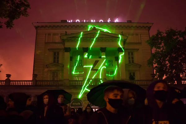 Poznan Polonia Octubre 2020 Protesta Contra Las Leyes Polonia Sobre — Foto de Stock