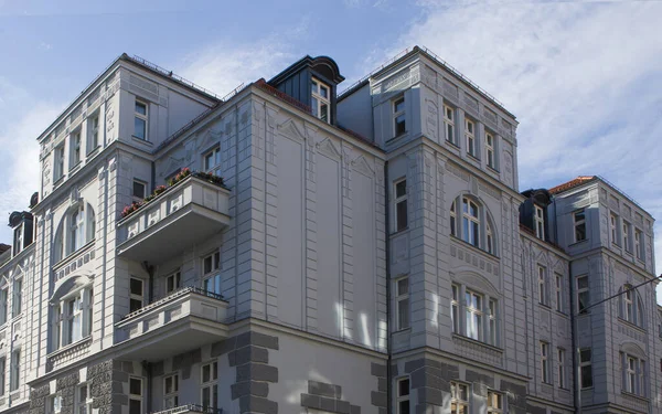 Gray Historic Tenement House Old Town Poznan Poland Beautiful Facade — Stock Photo, Image