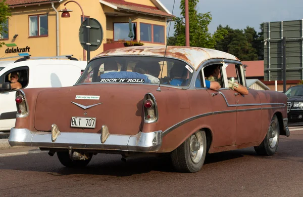 Rattvik Szwecja Lipca 2013 Stary Cadillac Powrót — Zdjęcie stockowe