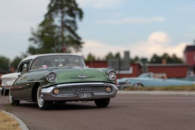 Rattvik, İsveç - 27 Temmuz 2013: Klasik Araba Haftası Rttvik - Oldsmobile Super 88 1957