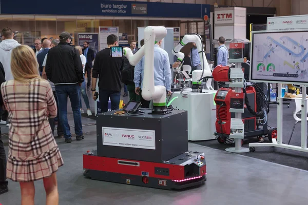 Poznan Polsko 2021 Vysoká Tech Expo Fanuc Robot Crx 10Ia — Stock fotografie