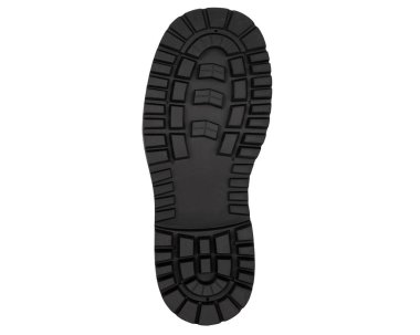 Siyah lastik bot taban izi