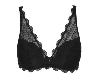 Siyah Dantelli Kadın Sütyen Beyaz Arkaplanda